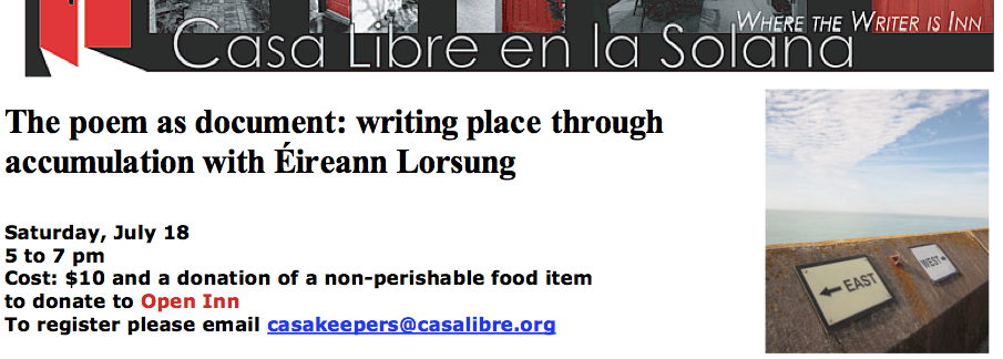 Éireann Lorsung gives a workshop at Casa Libre en la Solana